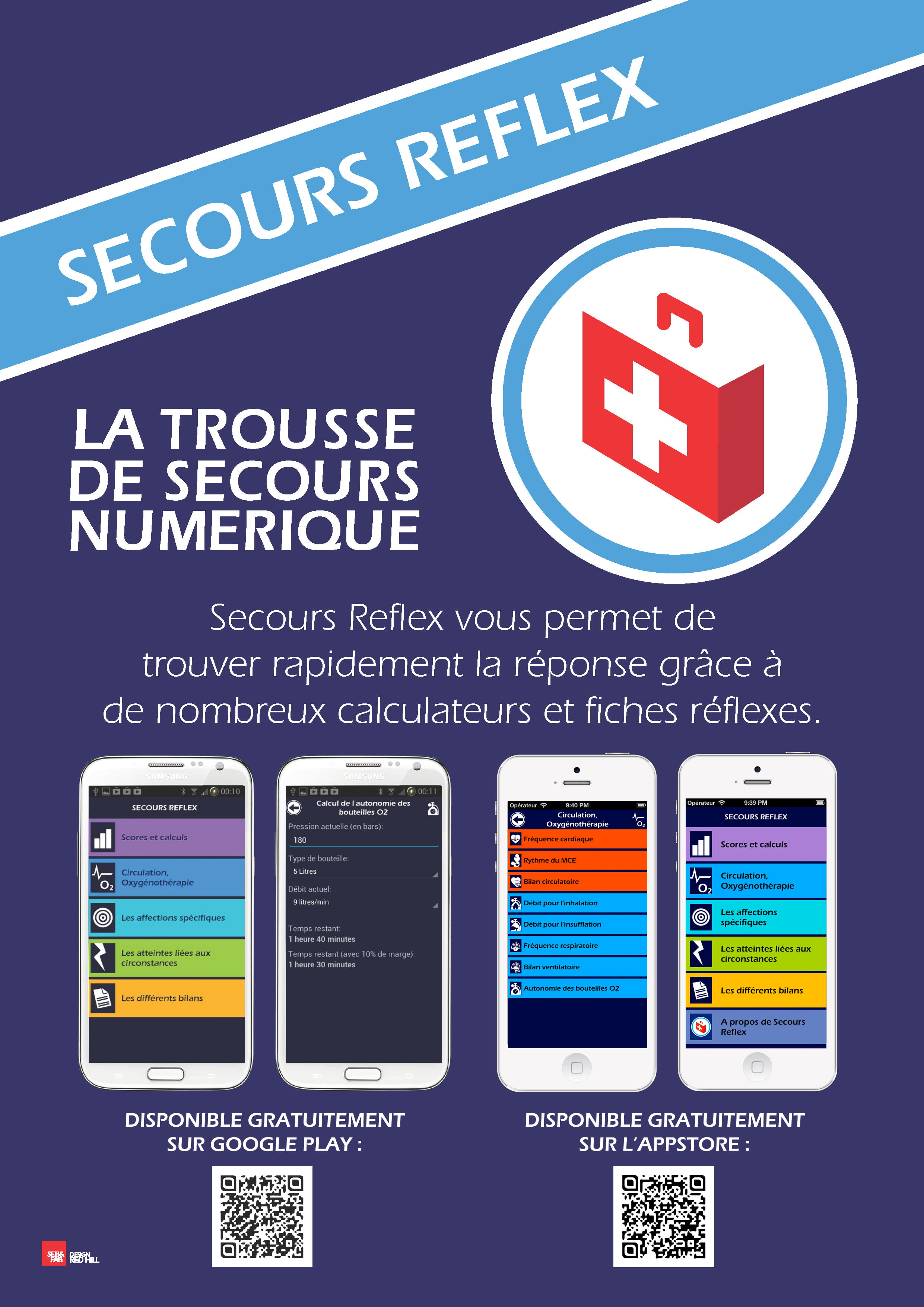 Application secours mobile reflex 16 Application secours mobile reflex Affiche Secours Reflex