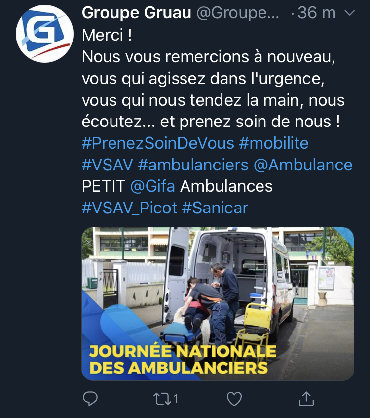 tweet 1 L'ambulancier, le site de référence Journée nationale des ambulanciers le récap'