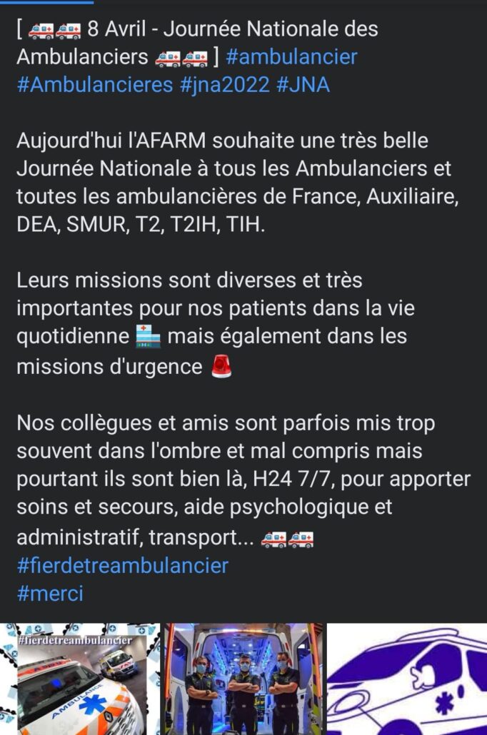 277949699 4468083086624808 2788469196445749573 n L'ambulancier, le site de référence Journée Nationale des Ambulanciers 2022 : le récap'