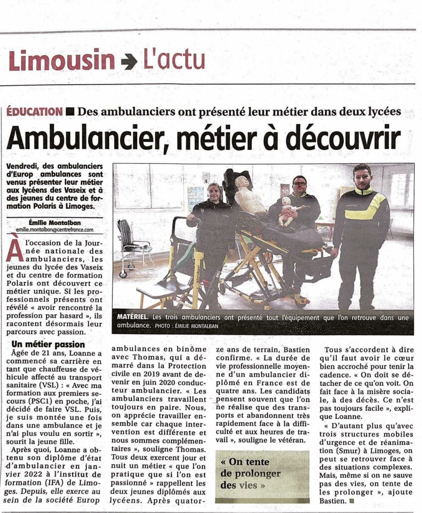 278575169 405044224367955 8257218317885964170 n L'ambulancier, le site de référence Journée Nationale des Ambulanciers 2022 : le récap'