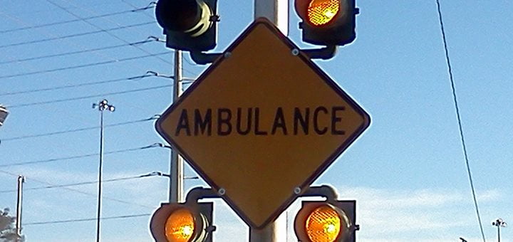 panneau ambulancier